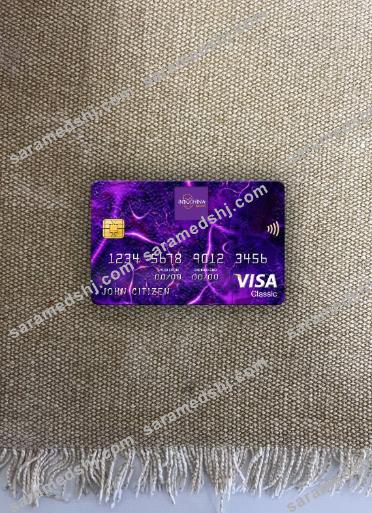 Laos Indochina Bank visa classic card photolook front